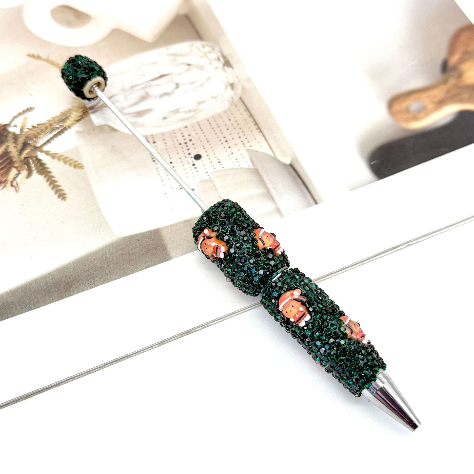Wholesale Christmas Full Diamond Pen DIY Beadable Pen Elk Snowman